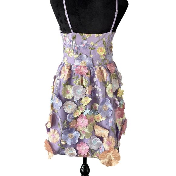 ENDLESS ROSE FLORAL EMBROIDERED MINI DRESS SIZE S - Picture 3 of 13